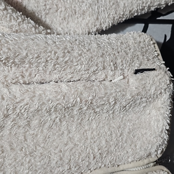 Obermeyer‎ Cream Sherpa Crop Hoodie Jacket Size Medium - Picture 3 of 6